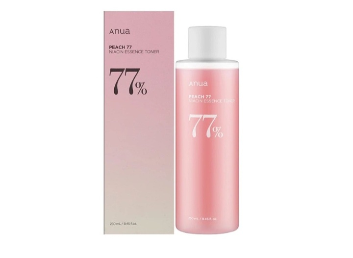 تونر هلو آنوا ANUA Peach 77% Niacin Toner 250ml | روشن‌کننده، آبرسان و شفاف‌کننده پوست