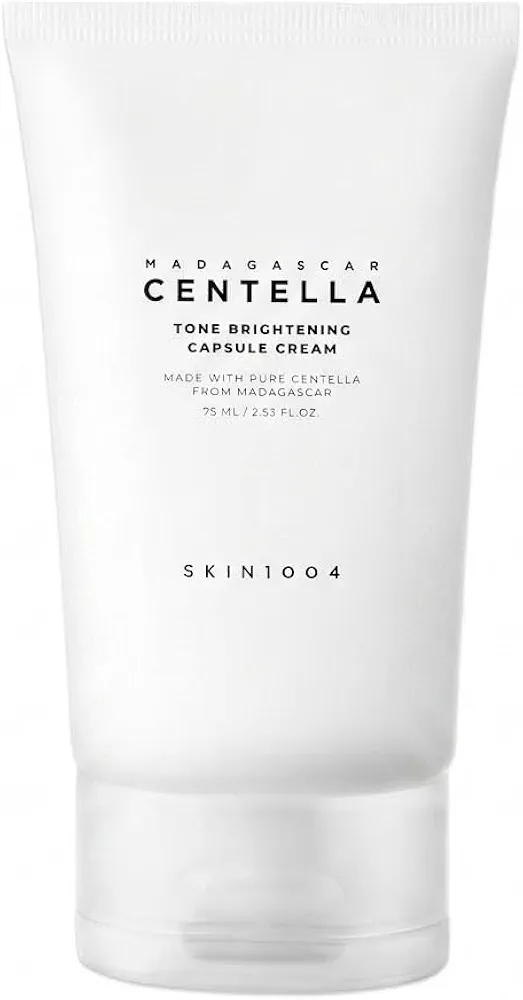 کرم کپسولی روشن کننده سنتلا ماداگاسکار اسکین 1004 مدل Tone Brightening Capsule Cream حجم 75 میل | ضد لک، روشن کننده و آبرسان پوست