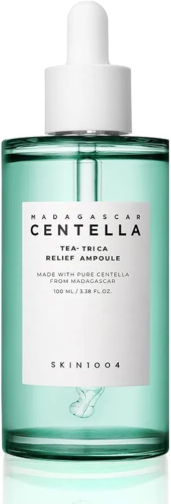سرم آمپول سنتلا اسکین 1004 مدل Madagascar Centella Tea-Trica Relief Ampoule حجم 100 میل | ضد جوش، کنترل چربی و تسکین‌دهنده پوست