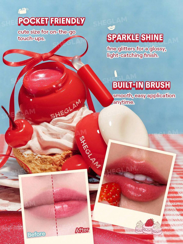 پک کامل آرایشی شیگلم SHEGLAM مدل Sweetheart | ست آرایشی فانتزی صورتی و توتفرنگی