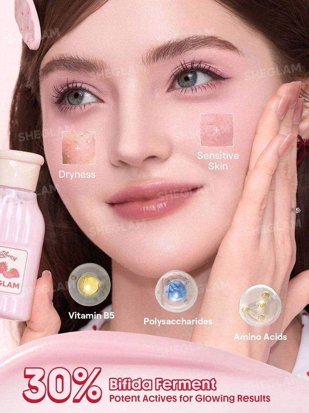 پک کامل آرایشی شیگلم SHEGLAM مدل Sweetheart | ست آرایشی فانتزی صورتی و توتفرنگی