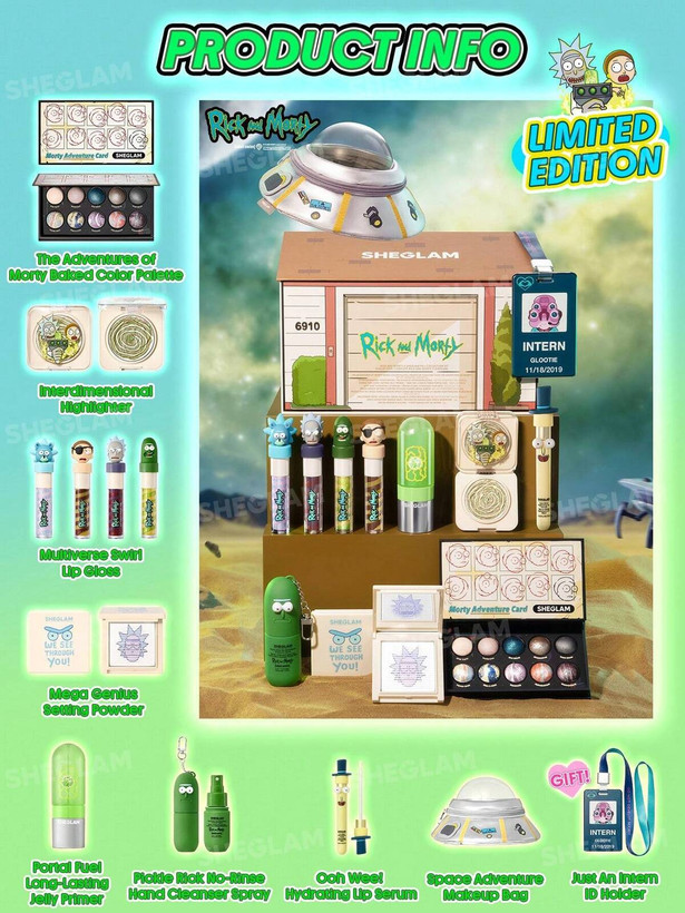 پک کامل آرایشی ریک اند مورتی × شیگلم SHEGLAM 2.0 | Rick and Morty Full Collection Set | کالکشن جدید و کلکسیونی