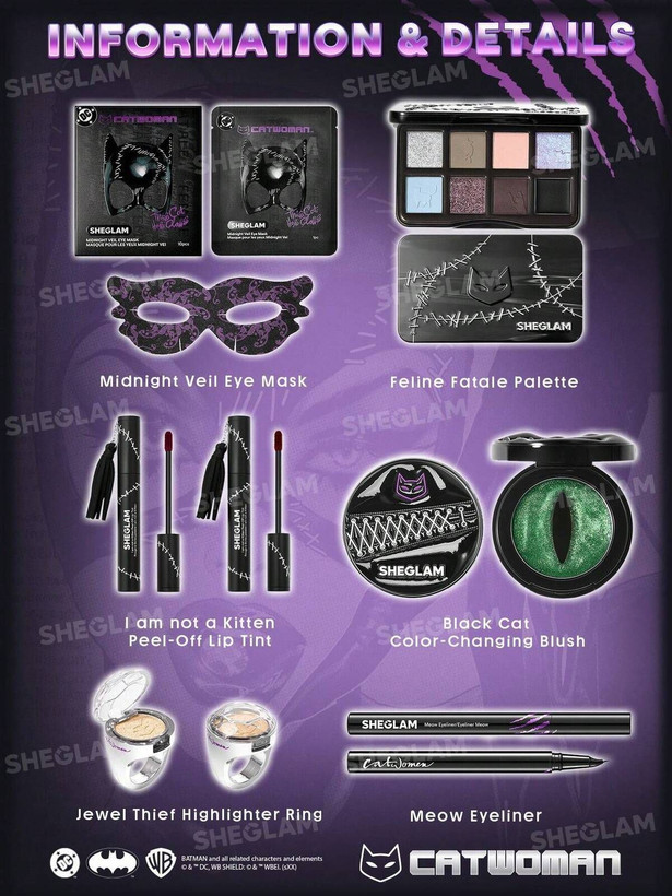پک کامل آرایشی کت وومن شیگلم SHEGLAM مدل CATWOMAN | کالکشن کت وومن